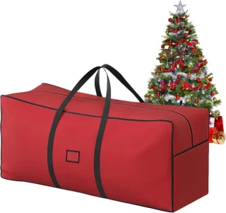 Opbergtas kerstboom 120 x 50 cm rood