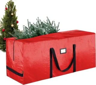 Opbergtas Kerstboom 122x38x51cm Rood