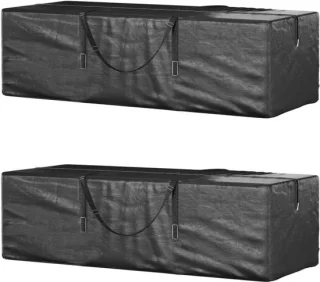 Opbergtas kerstboom 135 cm zwart 2 stuks