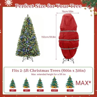 Opbergtas kerstboom 152x76 cm