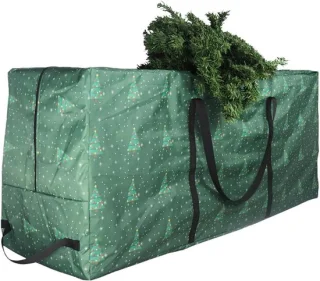 Opbergtas kerstboom beschermhoes 122 x 51 x 38 cm groen