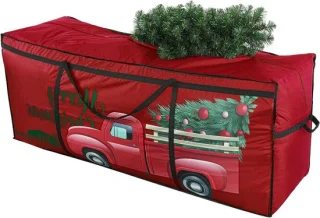 Opbergtas kerstboom donkerrood