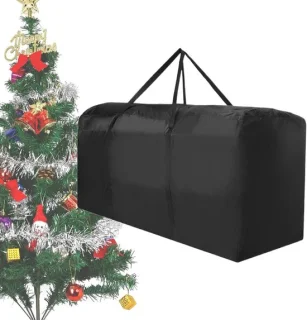 Opbergtas kerstboom zwart 116 x 47 x 51 cm