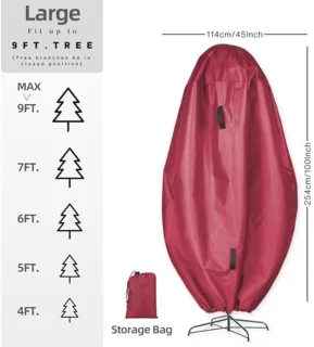 Opbergtas voor Kerstboom en Decoraties (rechtopstaand)