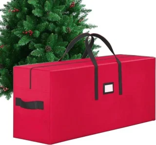 Opbergtas voor kunstkerstboom 122x38x51 cm rood