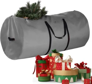 Opbergtas voor kunstkerstboom 76x127 cm - Grijs
