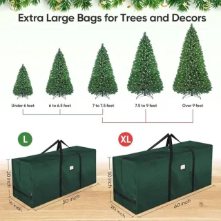 Opbergtas voor kunstkerstboom L 127 cm Groen