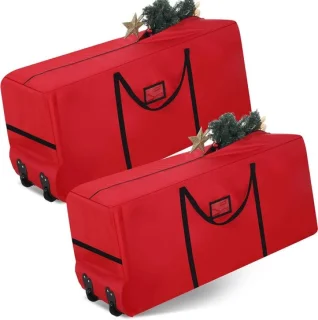 Opbergtassen voor kunstkerstboom - set van 2