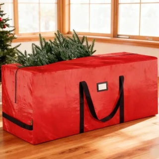 Opbergzak voor kerstboom – decoratietas – 165 cm – rood