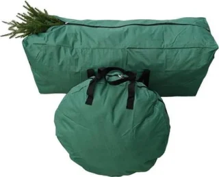 Opbergzakken kerstboom - set van twee - tot 230 cm - groen
