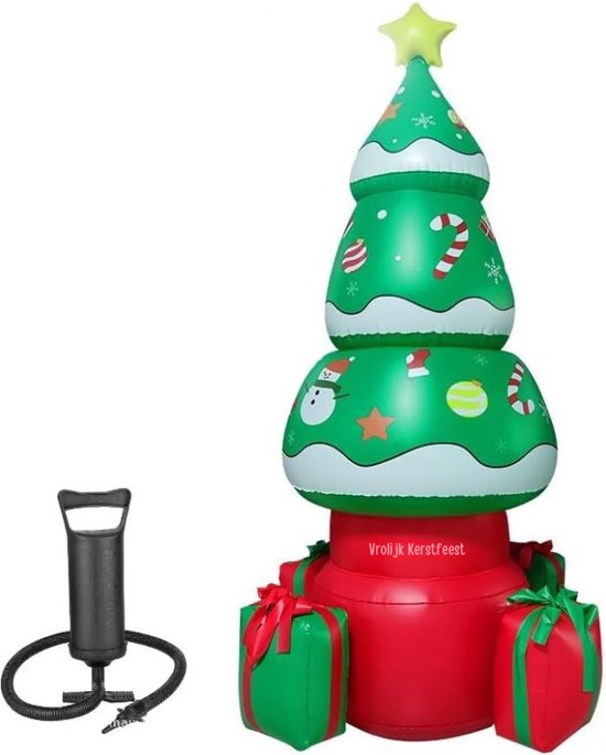 Opblaasbare Kerstboom 210 cm met LED verlichting
