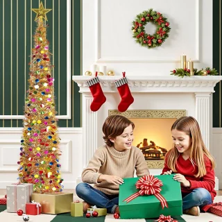 Opvouwbare Glitter Kerstboom 180 cm