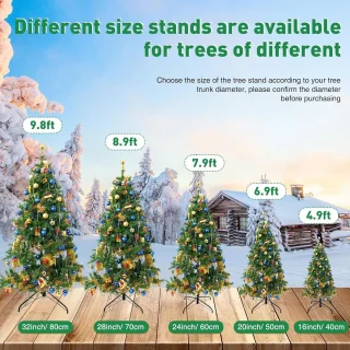 Opvouwbare Kerstboomstandaard 50 cm Metaal Groen
