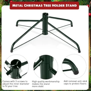 Opvouwbare Kerstboomstandaard 50 cm Metaal Groen