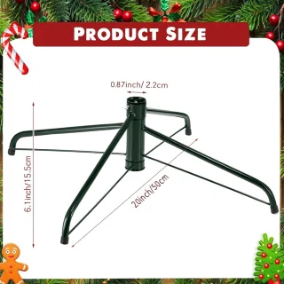 Opvouwbare Kerstboomstandaard 50 cm Metaal Groen