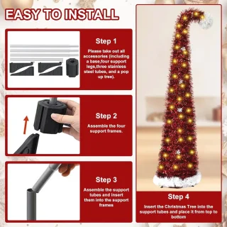 Opvouwbare Kunstkerstboom 150 cm