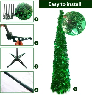 Opvouwbare Kunstkerstboom 150 cm