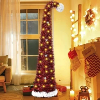 Opvouwbare kunstkerstboom 150 cm met 50 led-verlichting