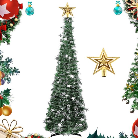 Opvouwbare Kunstkerstboom 1.5m Slank Met Standaard