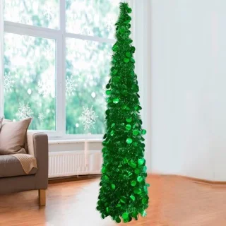 Opvouwbare kunstkerstboom Glitter Goud 150 cm