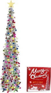 Opvouwbare kunstkerstboom - kleurrijk - 1,8 m