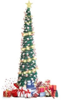 Opvouwbare kunstkerstboom met led-verlichting - 150 cm