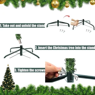 Opvouwbare metalen kerstboomstandaard 40,6 cm