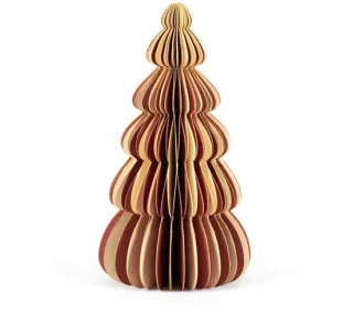 Papieren kerstboom wit/rood