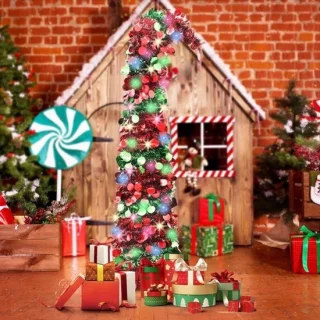 Pop-up kerstboom 150 cm PVC met ledverlichting en timer