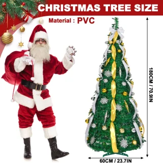 Pop-up Kerstboom 180 cm Groen (Sneeuwvlokken)