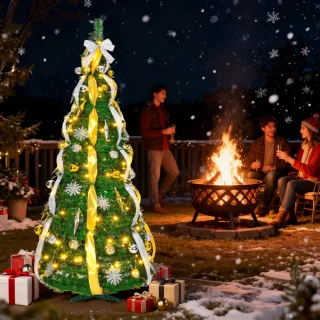 Pop-up Kerstboom 180 cm Groen (Sneeuwvlokken)