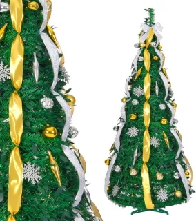 Pop-up Kerstboom 180 cm Groen (Sneeuwvlokken)