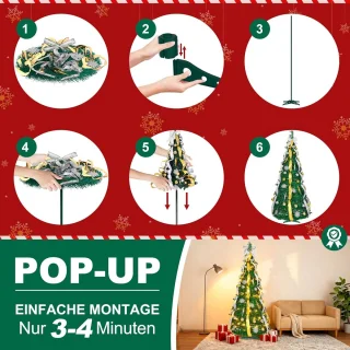 Pop-up Kunstkerstboom 150 cm Groen
