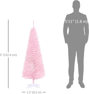 Potloodkerstboom 150 cm Roze - Kunstkerstboom