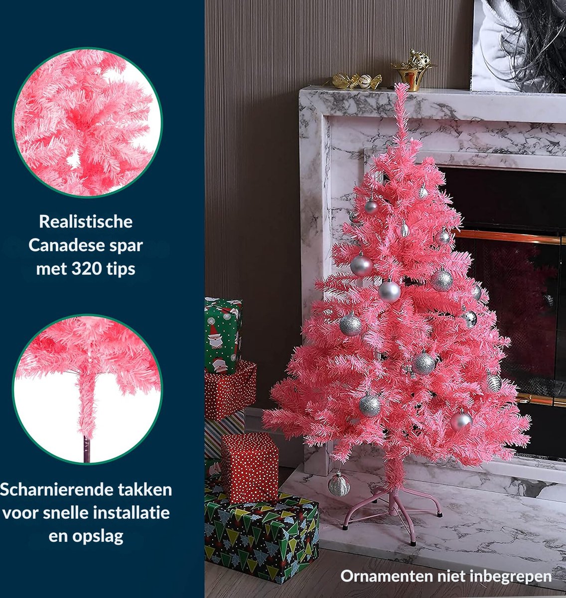 Premium 120 cm Scharnierende Kunstkerstboom Canadese Spar