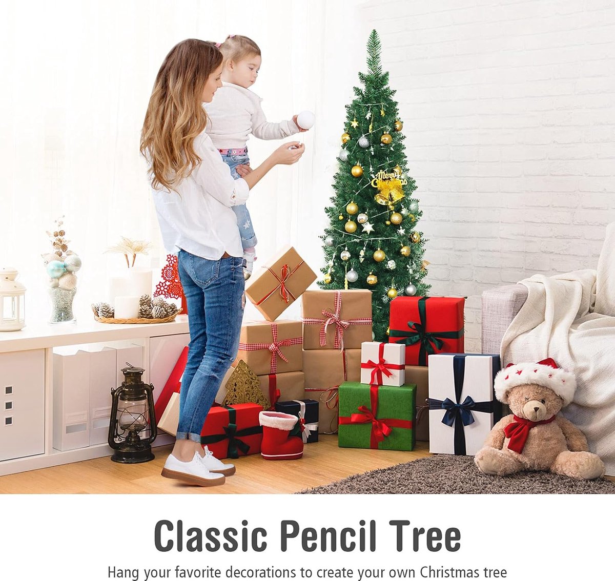 Premium 150 cm Kunstkerstboom PVC met Metalen Standaard Groen