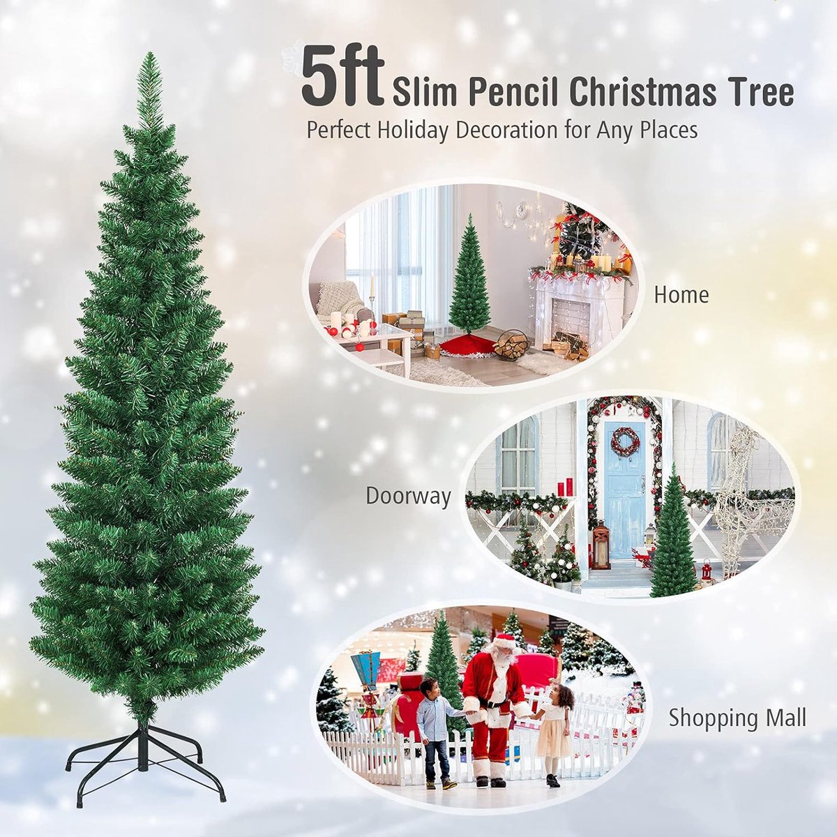 Premium 150 cm Kunstkerstboom PVC met Metalen Standaard Groen