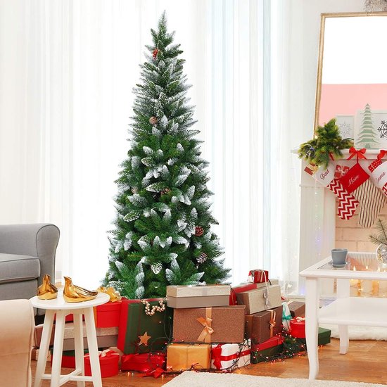 Premium 180 cm PVC Kerstboom met metalen standaard, 630 takken