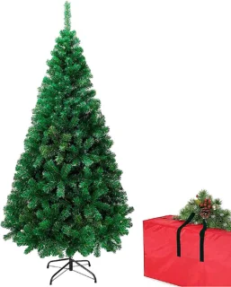 Premium 7ft Kunstkerstboom Scharnierende Pijnboom met Opbergtas