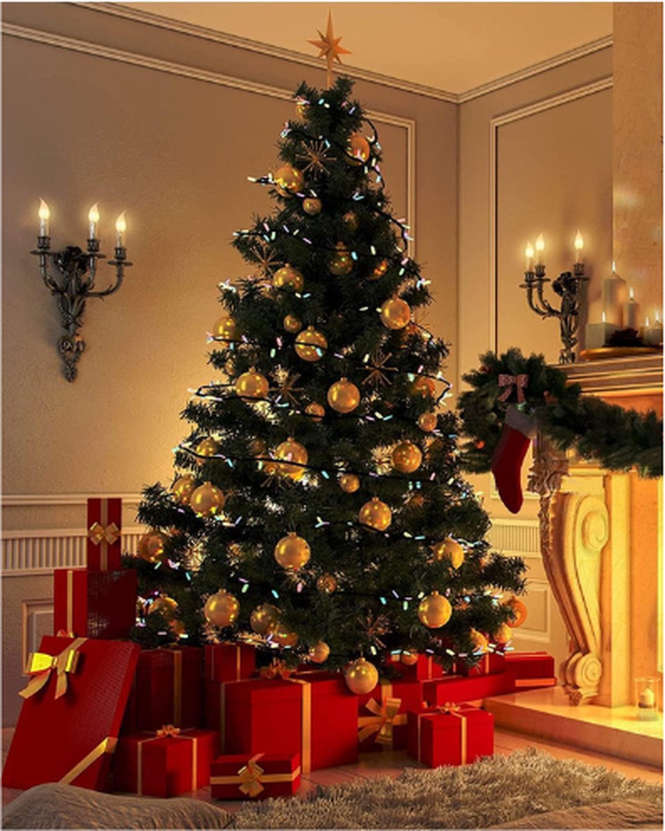 Premium 7ft Kunstkerstboom Scharnierende Pijnboom met Opbergtas