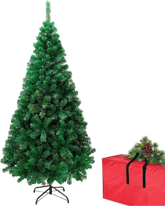 Premium 7ft Kunstkerstboom Scharnierende Pijnboom met Opbergtas