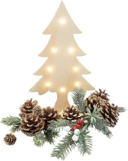 Premium kunstkerstboom 27x16x0,5 cm