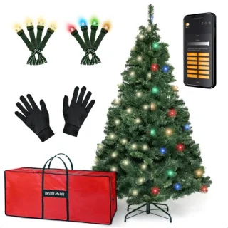 PristinePine Nordic Forest Fir 210 cm Kunstkerstboom met LED-verlichting