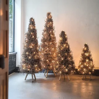 PTMD Hein white wash houten kerstboom