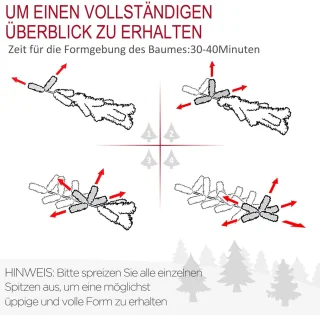 Pugsdrly Kunstkerstboom 180 cm