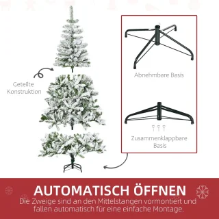 Pugsdrly Kunstkerstboom Groen/Wit