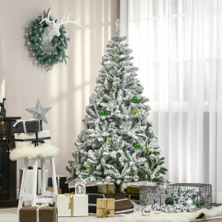 Pugsdrly Kunstkerstboom Groen/Wit