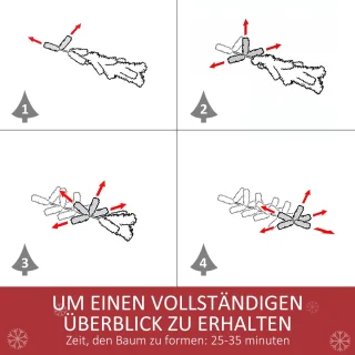 Pugsdrly Kunstmatige kerstboom 180 cm