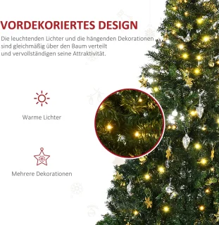 Pugsdrly Kunstmatige kerstboom 180 cm