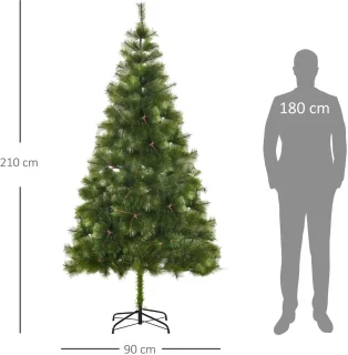 Pugsdrly Kunstmatige kerstboom 210 cm